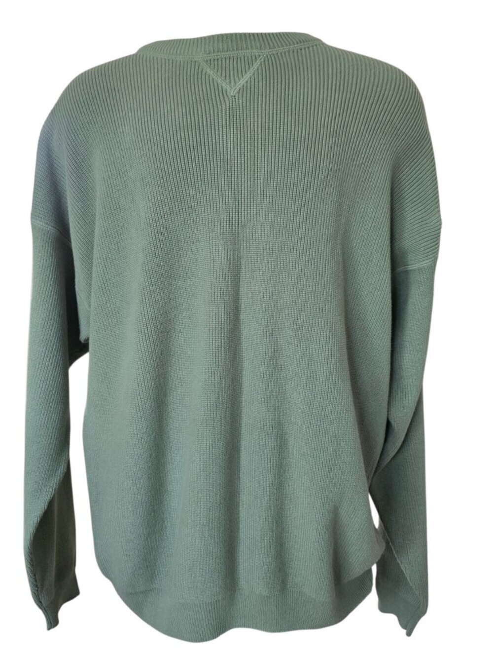 EDDIE BAUER GREEN WAFFLE KNIT SWEATER LARGE